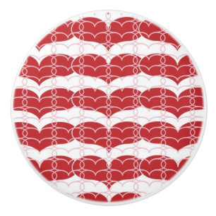 Bouton De Porte En Céramique Motif 2 de coeur