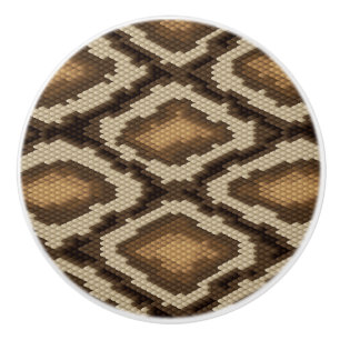 Bouton De Porte En Céramique Motif 2 de peau de serpent de python