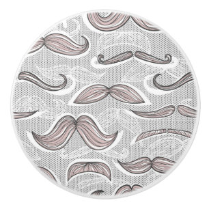 Bouton De Porte En Céramique Motif à la mode de moustache