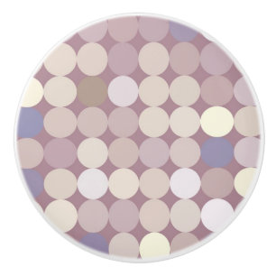 Bouton De Porte En Céramique Motif d'abrégé sur cercles de tissu