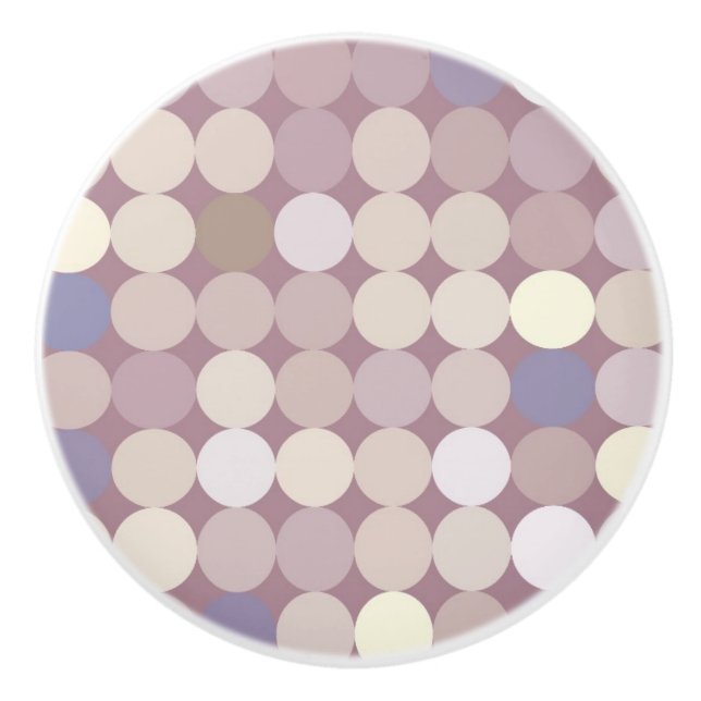 Bouton De Porte En Céramique Motif d'abrégé sur cercles de tissu (Devant)