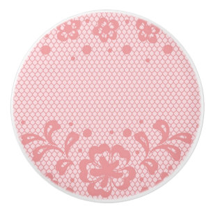 Bouton De Porte En Céramique Motif de dentelle, cru 3 de fleur