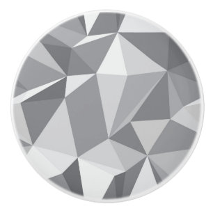 Bouton De Porte En Céramique Motif de diamant - polygone abstrait