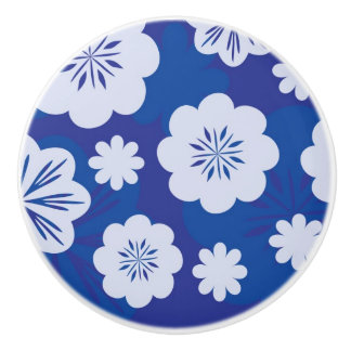 Bouton De Porte En Céramique motif de fleur