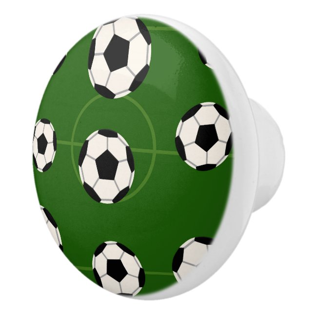 Bouton De Porte En Céramique Motif de football sportif (Droite)
