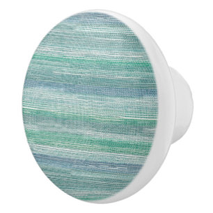 Bouton De Porte En Céramique Motif de peinture sur l'herbe marine