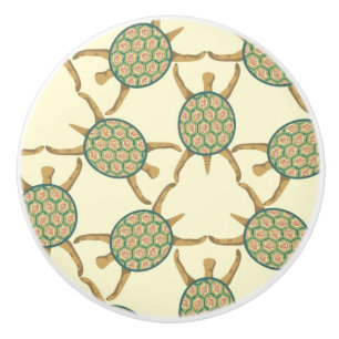 Bouton De Porte En Céramique Motif de tortue