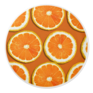 Bouton De Porte En Céramique Motif de tranches de citron