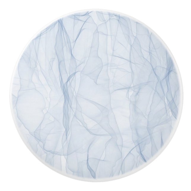 Bouton De Porte En Céramique Motif d'ombre bleue (Devant)