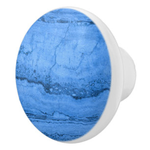 Bouton De Porte En Céramique Motif en granit bleu, marbre bleu, pierre bleue