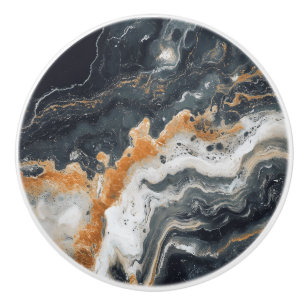 Bouton De Porte En Céramique Motif en marbre naturel