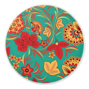 Bouton De Porte En Céramique Motif floral 2