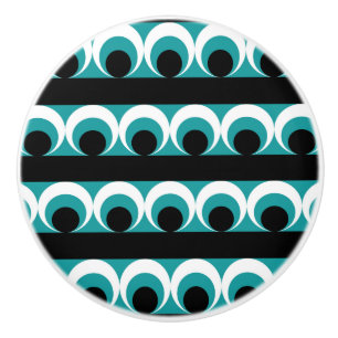 Bouton De Porte En Céramique Motif géométrique