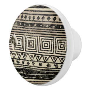 Bouton De Porte En Céramique Motif géométrique africain