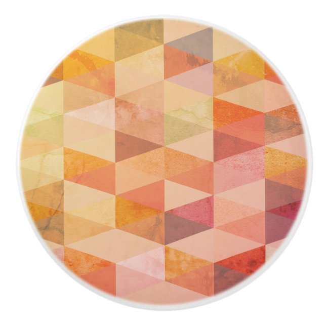 Bouton De Porte En Céramique Motif géométrique Triangle souple (Devant)