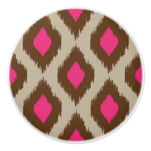 Bouton De Porte En Céramique Motif moderne d'ikat