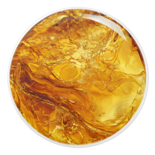 Bouton De Porte En Céramique Motif orange