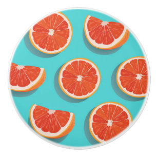Bouton De Porte En Céramique Motif orange juteux doux