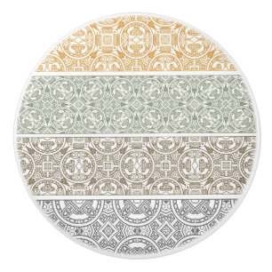 Bouton De Porte En Céramique Motif ornemental