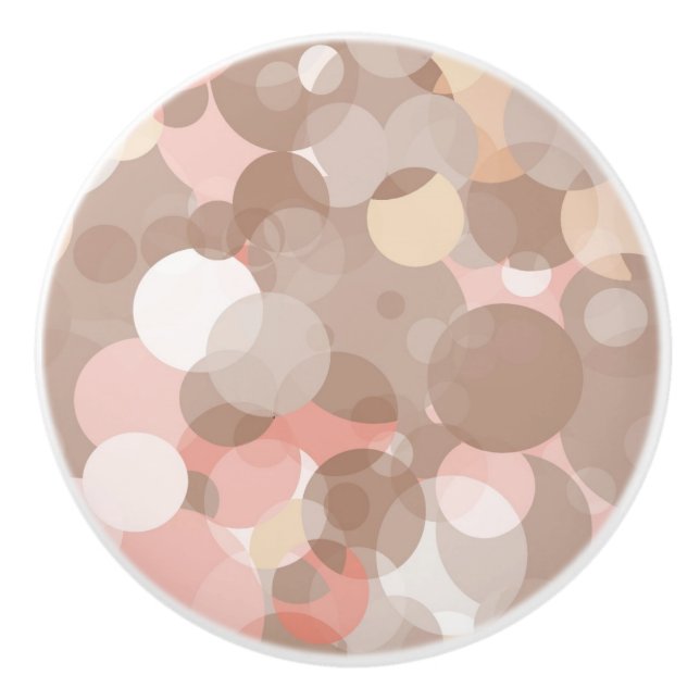 Bouton De Porte En Céramique Motif simple - cercles (Devant)