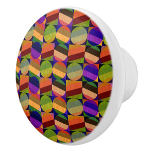 Bouton De Porte En Céramique Motif Vintage coloré inspiré