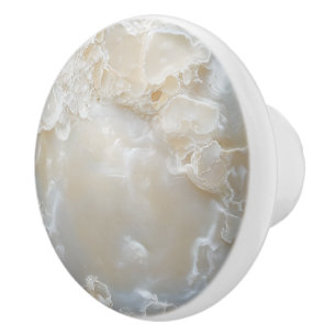 Bouton De Porte En Céramique Nacre Pearl Motif de la nature