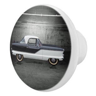 Bouton De Porte En Céramique Nash noir et blanc Metropolitan