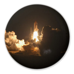 Bouton De Porte En Céramique Navette spatiale Terre Orbitale Nuit Spacecraft Ca