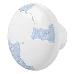 Bouton De Porte En Céramique Nuages dimensionnels