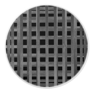 Bouton De Porte En Céramique Nuances de plaid gris
