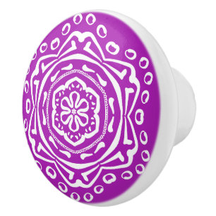 Bouton De Porte En Céramique Nudibranche Mandala