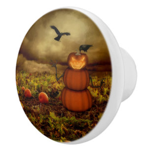 Bouton De Porte En Céramique nuit d'halloween