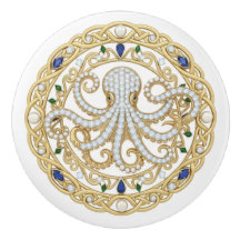 Océan de cristal doré Octopus Graphisme 2D gemme