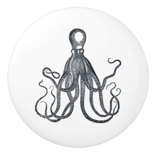Bouton De Porte En Céramique Octopus avec de longs tentacules Kraken Cthulhu