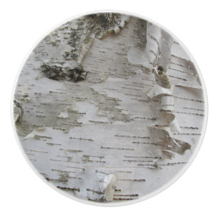 Bouton De Porte En Céramique Oiseau d'arbre de bouleau Peelé Vieux art photo