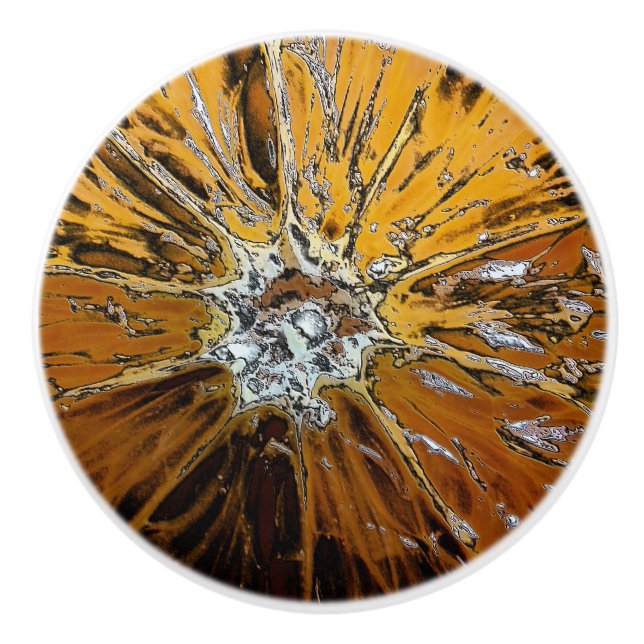 BOUTON DE PORTE EN CÉRAMIQUE ORANGES (Devant)