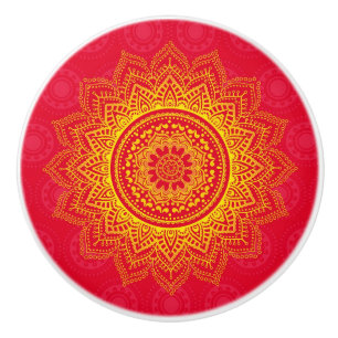 Bouton De Porte En Céramique Ornement indien