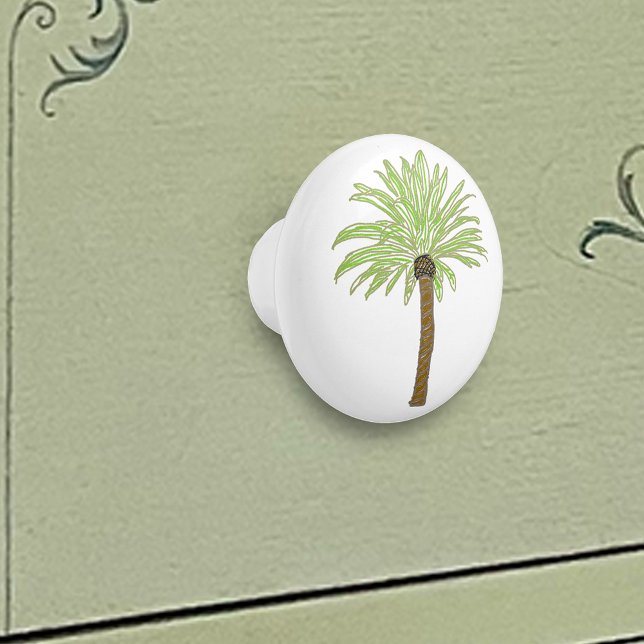 Bouton De Porte En Céramique Palmier Whimsical (Créateur téléchargé)