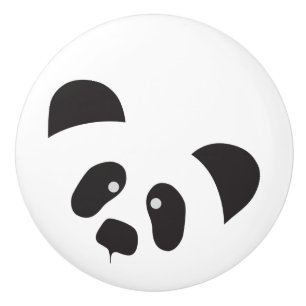 Bouton De Porte En Céramique Panda noir & blanc moderne en céramique brassard