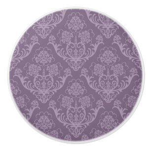 Bouton De Porte En Céramique Papier peint floral pourpre