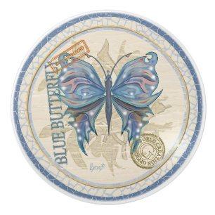 Bouton De Porte En Céramique Papillon du bureau de création G