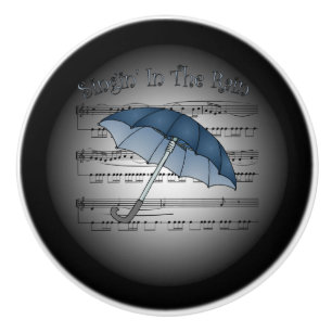 Bouton De Porte En Céramique Parapluie coloré ~ Singin’ In The Rain ~ Musique ~