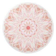 Pastel Apricot Mandala peint à la main