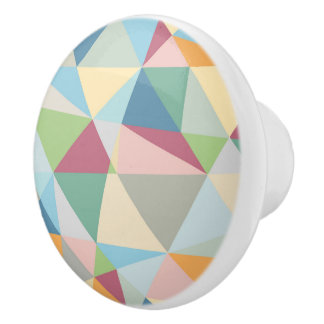 Bouton De Porte En Céramique Pastel Colorful Moderne Abstrait Motif géométrique