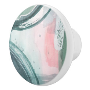 Bouton De Porte En Céramique Pastel Scribe - Aquarelle