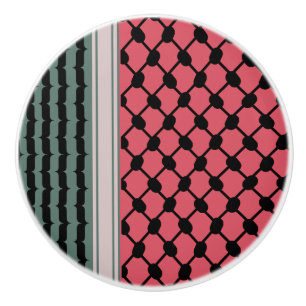 Bouton De Porte En Céramique Pastèque palestinienne Hatta Keffiyeh Kufiya Folk