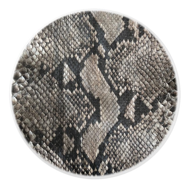 Bouton De Porte En Céramique Peau de serpent Python de luxe - Mode élégante et  (Devant)