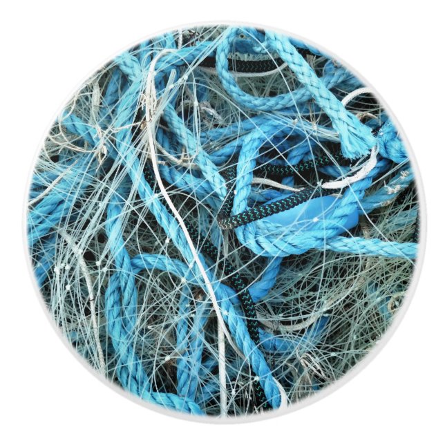 BOUTON DE PORTE EN CÉRAMIQUE PÊCHE (Devant)