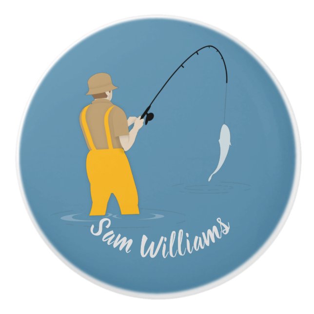 Bouton De Porte En Céramique Pêche (Devant)