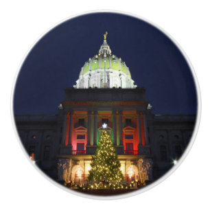 Bouton De Porte En Céramique Pennsylvania State Capitol Christmas Tree Lights